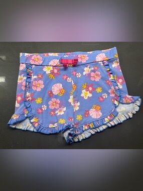 Girls Tommy Bahama Blue Floral Ruffle Shorts  Size 7/8
